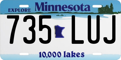 MN license plate 735LUJ