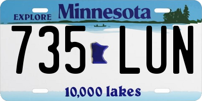 MN license plate 735LUN