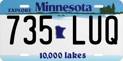 MN license plate 735LUQ