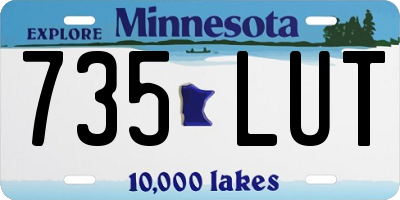MN license plate 735LUT