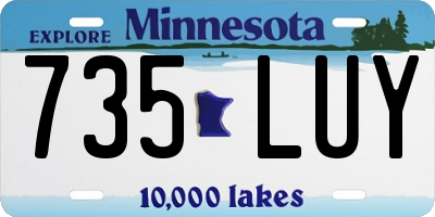 MN license plate 735LUY