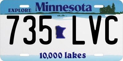 MN license plate 735LVC