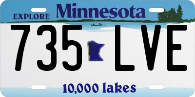 MN license plate 735LVE