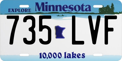 MN license plate 735LVF