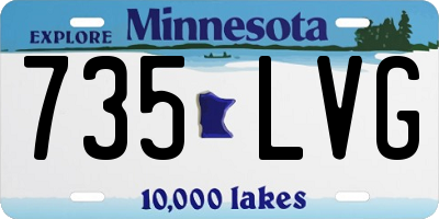 MN license plate 735LVG