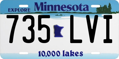 MN license plate 735LVI