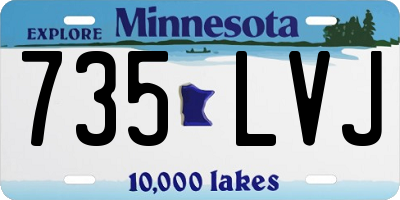 MN license plate 735LVJ