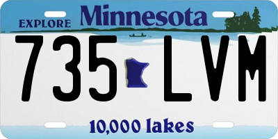 MN license plate 735LVM