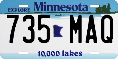 MN license plate 735MAQ