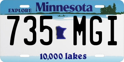 MN license plate 735MGI