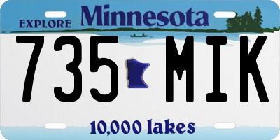 MN license plate 735MIK
