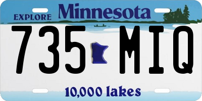 MN license plate 735MIQ