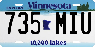 MN license plate 735MIU