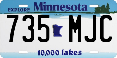 MN license plate 735MJC