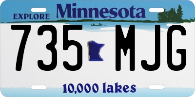 MN license plate 735MJG