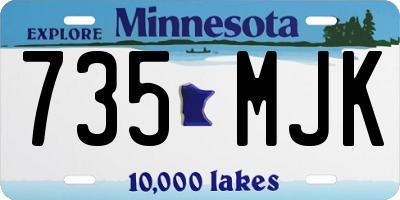 MN license plate 735MJK