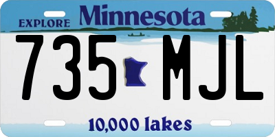 MN license plate 735MJL