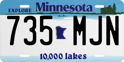 MN license plate 735MJN