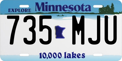 MN license plate 735MJU