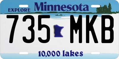 MN license plate 735MKB