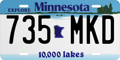 MN license plate 735MKD