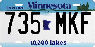 MN license plate 735MKF