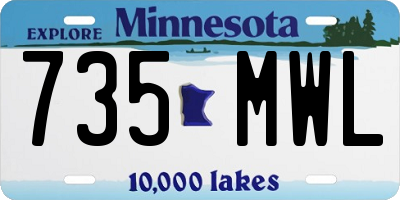 MN license plate 735MWL