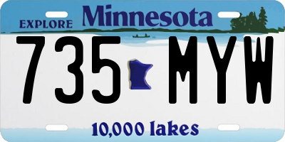 MN license plate 735MYW