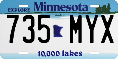 MN license plate 735MYX