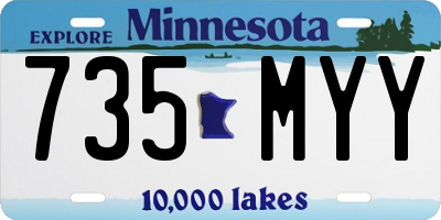 MN license plate 735MYY