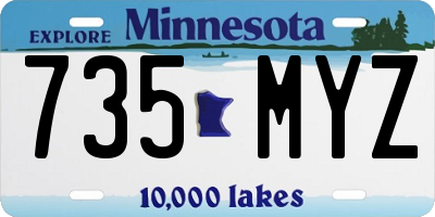MN license plate 735MYZ