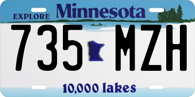 MN license plate 735MZH
