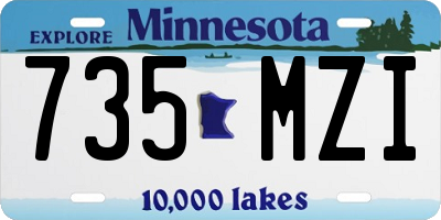 MN license plate 735MZI