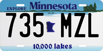 MN license plate 735MZL