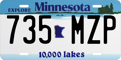 MN license plate 735MZP