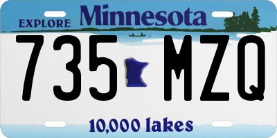 MN license plate 735MZQ