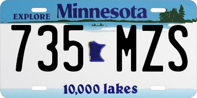 MN license plate 735MZS