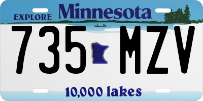 MN license plate 735MZV