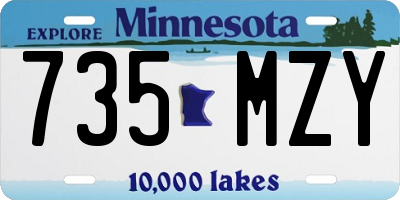 MN license plate 735MZY