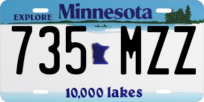 MN license plate 735MZZ