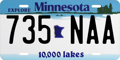 MN license plate 735NAA
