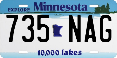MN license plate 735NAG