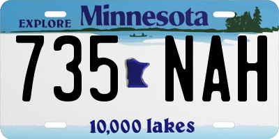 MN license plate 735NAH