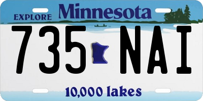 MN license plate 735NAI