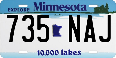 MN license plate 735NAJ