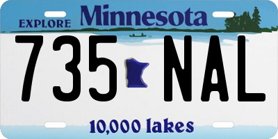 MN license plate 735NAL