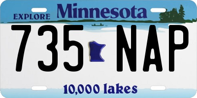 MN license plate 735NAP