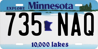 MN license plate 735NAQ