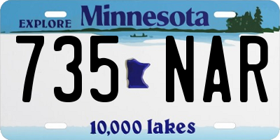 MN license plate 735NAR