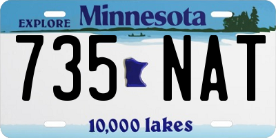 MN license plate 735NAT